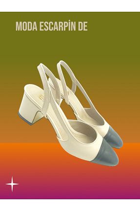 کفش پاشنه بلند کلاسیک بژ زنانه چرم مصنوعی Escarpinshoes - کد 923101841
