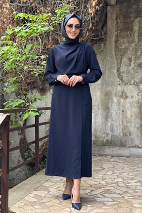 لباس حجاب سرمه ای رگولار SEÇİL - کد 931256766