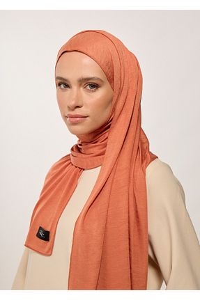 شال نارنجی زنانه پنبه ای RABIAZ - کد 931257571