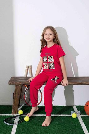 ست لباس راحتی قرمز بچه گانه طرح دار KIPIRIK BABY - کد 931252212