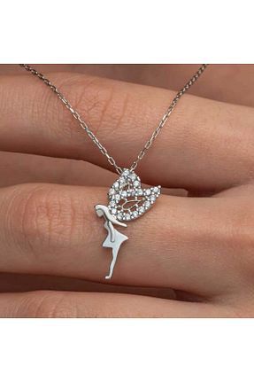 گردنبند نقره طوسی زنانه 925 عیار Gumush - کد 931269101