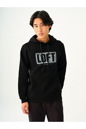 سوئیشرت مشکی مردانه چاپی Loft - کد 366965108