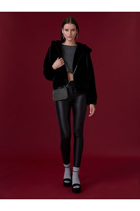 شلوار مشکی زنانه پارچه Loft - کد 364886371