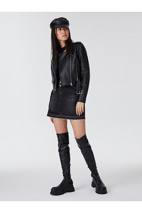 دامن طوسی زنانه پارچه Loft - کد 364881727