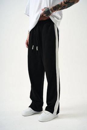 شلوار کرمگن مشکی مردانه پاچه گشاد Respire - کد 931305082