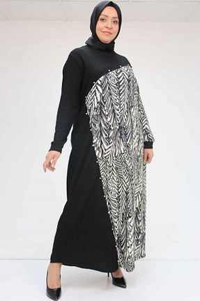 لباس سایز بزرگ مشکی زنانه رگولار Eslina - کد 931293768