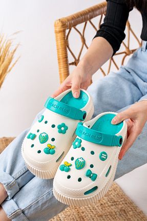 صندل سبز زنانه پاشنه پر Slipcat - کد 777179111