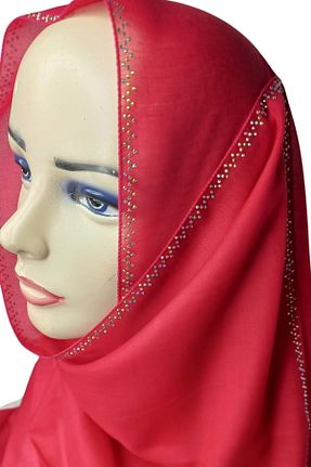 روسری قرمز 100 x 100 TAŞLI KIZ - کد 931305917