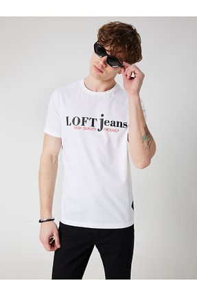 تیشرت سفید مردانه رگولار Loft - کد 673852294