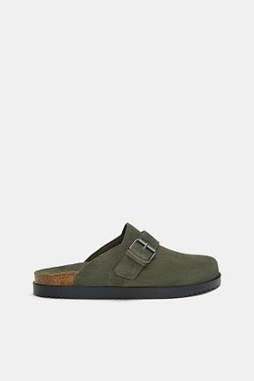 کفش کژوال خاکی مردانه چرم خالص Pull & Bear - کد 931304475
