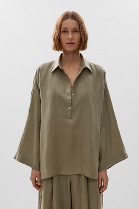 پیراهن سبز زنانه اورسایز Oysho - کد 931310913