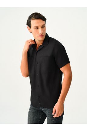 پیراهن مشکی مردانه ریلکس فیت Loft - کد 902913676
