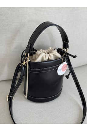 کیف دوشی مشکی زنانه چرم مصنوعی BAGLOVİS - کد 930240832