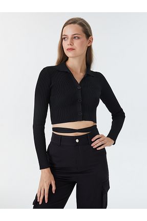 بلوز مشکی زنانه ساده Loft - کد 677062953