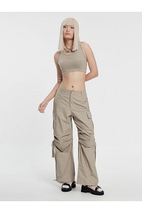 شلوار خاکی زنانه بافتنی Loft - کد 760144566