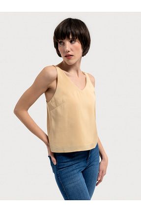 بلوز بژ زنانه ساده Loft - کد 809186576