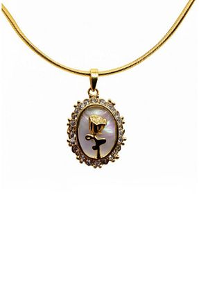 گردنبند استیل ( فولاد ) زرد زنانه استیل ضد زنگ Goche Bijuteri - کد 877676216
