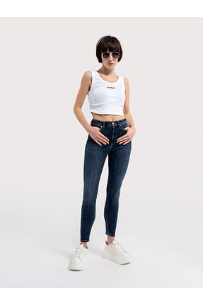 شلوار جین آبی زنانه پاچه تنگ Loft - کد 822912378