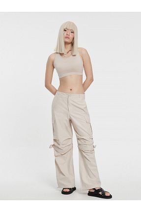شلوار بژ زنانه بافتنی Loft - کد 760144659