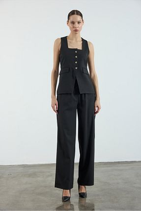 ست بالاتنه و پائین تنه مشکی زنانه بافتنی FEMMESTUDIO - کد 931332422