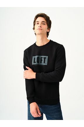 سوئیشرت مشکی مردانه ساده Loft - کد 859030854
