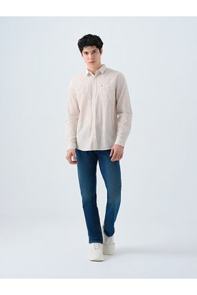 پیراهن قهوه ای مردانه رگولار Loft - کد 922270627