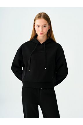 سوئیشرت مشکی زنانه ساده Loft - کد 859030968