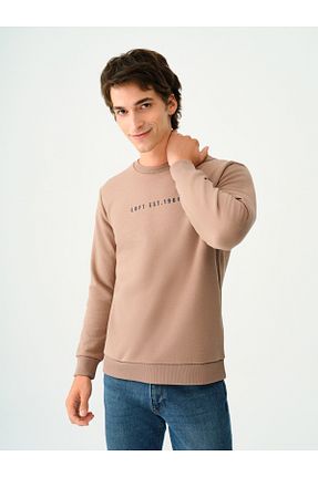سوئیشرت قهوه ای مردانه ساده Loft - کد 856138214