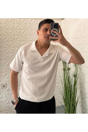 تیشرت سفید مردانه گشاد WENMİNG - کد 931362222