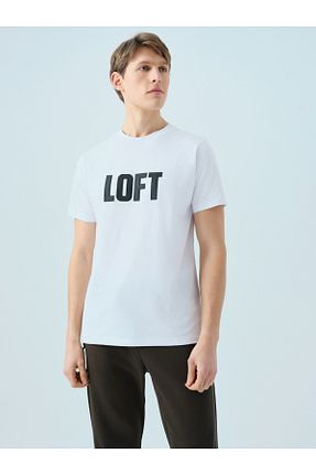 تیشرت سفید مردانه اسلیم فیت Loft - کد 920008727