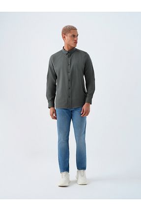 پیراهن خاکی مردانه ریلکس فیت Loft - کد 856138376