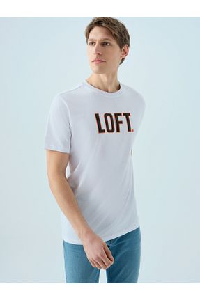 تیشرت سفید مردانه رگولار Loft - کد 920017112