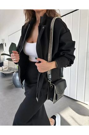 ست بالاتنه و پائین تنه مشکی زنانه بافتنی DİAWAYS - کد 934279231