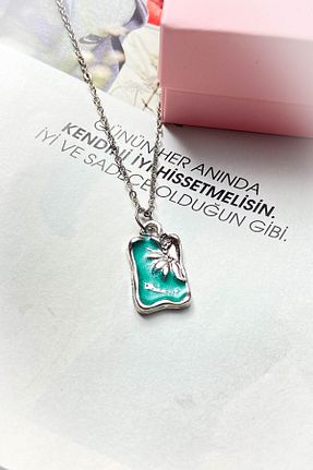 گردنبند استیل ( فولاد ) طوسی زنانه استیل (فولاد) roshel - کد 931374949