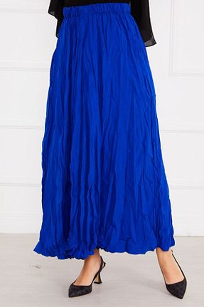 دامن حجاب آبی زنانه A-line SHİROSA - کد 931367526