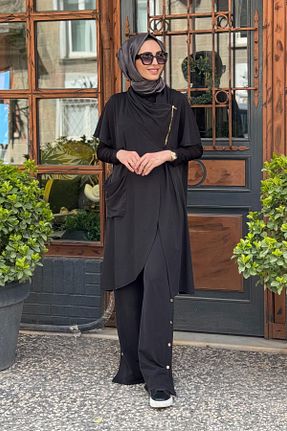 جلیقه حجاب مشکی رگولار NAKİ - کد 931365508
