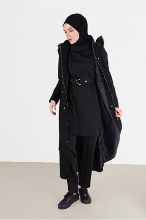 شلوار پارچه ای مشکی زنانه بلند Alvina - کد 807279487