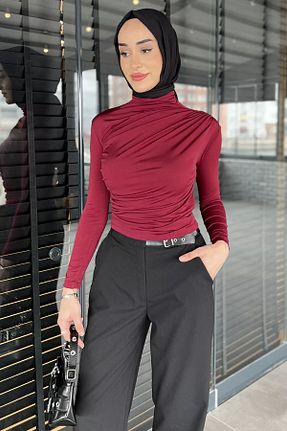 بلوز حجاب بنفش زنانه رگولار Julude - کد 931385946