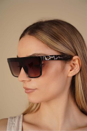 عینک آفتابی قهوه ای زنانه 61 Stil Noktası - کد 931379808