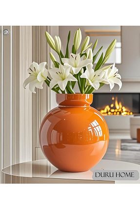 گلدان نارنجی شیشه Lui Tasarım - کد 927934229