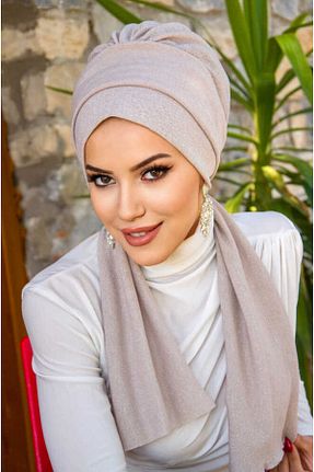 کلاه شنای حجاب بژ زنانه Aişe Tesettür - کد 845498631