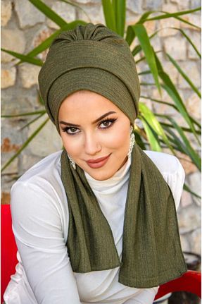 کلاه شنای حجاب خاکی زنانه Aişe Tesettür - کد 844520461