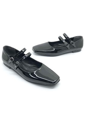 بابت مشکی زنانه چرم لاکی KOCAMANLAR - کد 925558807