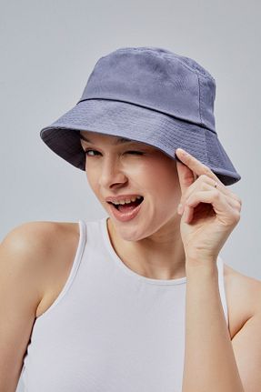 کلاه طوسی زنانه پنبه ای derikem - کد 824813545