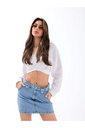 دامن رنگی زنانه جین Butik - کد 931427269