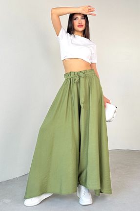 شلوار سبز زنانه بافتنی Cappmoda - کد 931434042