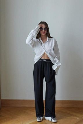 شلوار مشکی زنانه پنبه ای Moda Asrın - کد 931439806