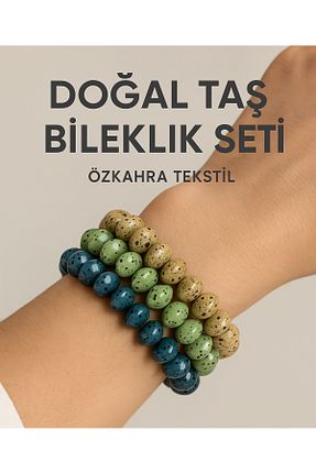 دستبند جواهر سفید زنانه سنگ طبیعی ÖZKAHRA TEKSTİL - کد 931439745