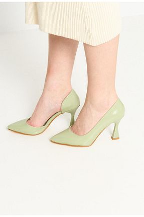 کفش پاشنه بلند کلاسیک سبز زنانه چرم مصنوعی MODA - کد 931447246