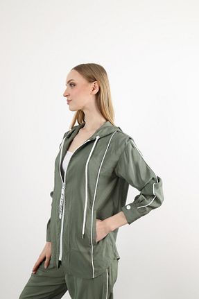 کت خاکی زنانه رگولار Butik Suat - کد 928044095